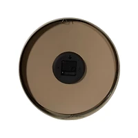 16" Black Metal Traditional Wall Clock