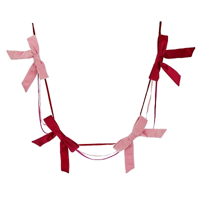 6ft. Red & Pink Bow Garland by Ashland®