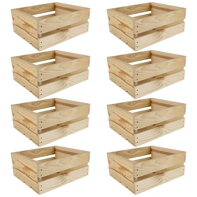 8 Pack: 11" Half Wood Crate by Make Market®
