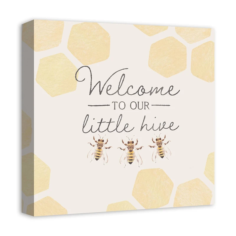 Welcome To Our Hive  Bees 16" x 16" Canvas Wall Art