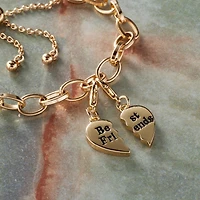 Gold Best Friends Heart Charm Set by Bead Landing™