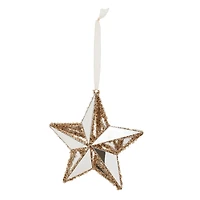 8.5" Gold Tinsel Star Ornaments, 12ct.