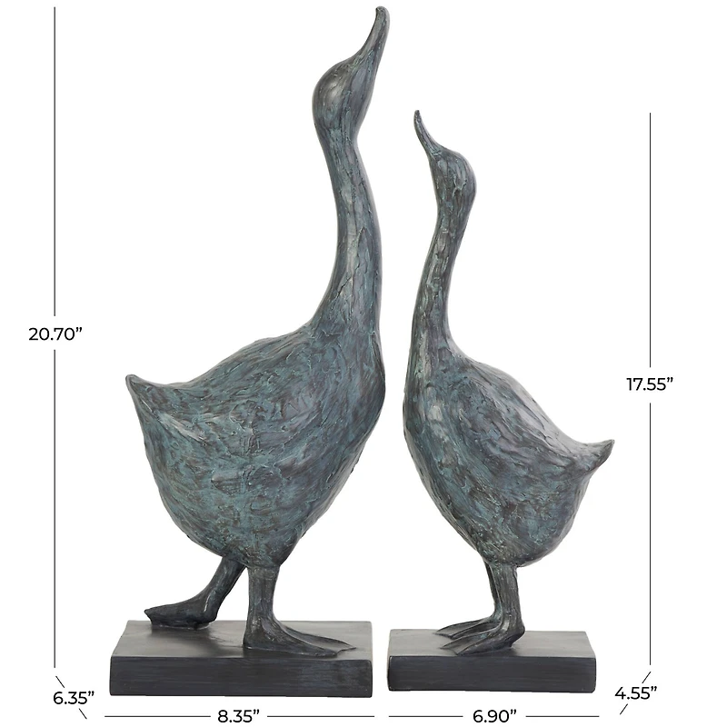 Blue Bird Sculpture Set