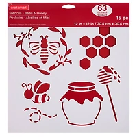Bees & Honey Stencils by Craft Smart®, 12" x 12"