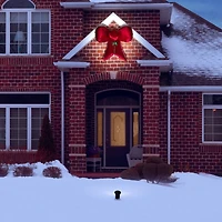 4.5ft. Airblown® Inflatable Mixed Media Hanging Velvet Bow with External Spotlight