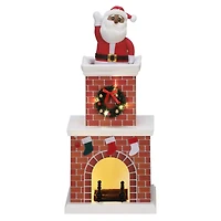 18" LED Animated Santa in Chimney