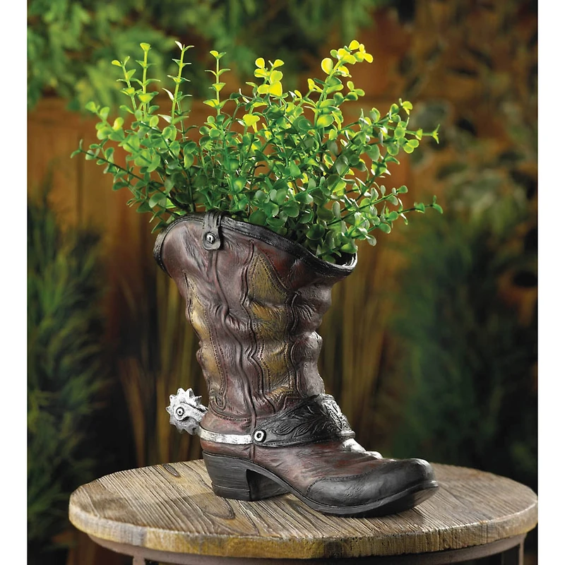 9'' Spurred Cowboy Boot Planter