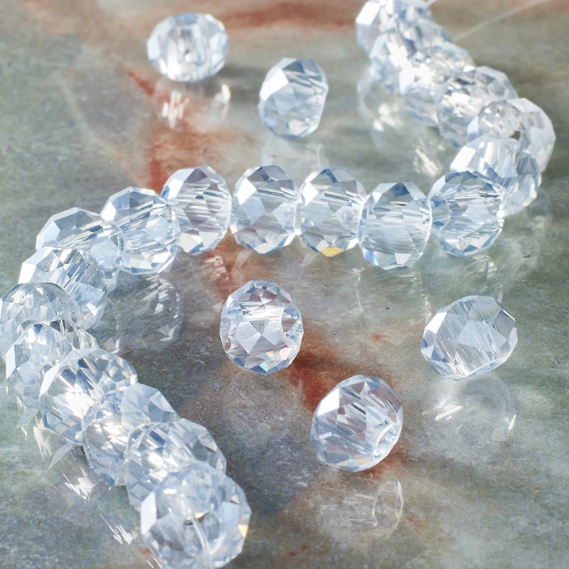 Glass Faceted Rondelle Beads by Bead Landing