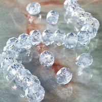 Glass Faceted Rondelle Beads by Bead Landing