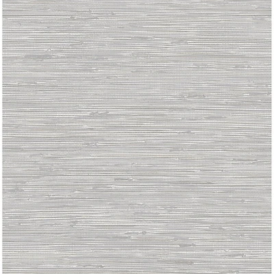 NuWallpaper Silver Tibetan Grasscloth Peel & Stick Wallpaper