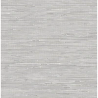 NuWallpaper Silver Tibetan Grasscloth Peel & Stick Wallpaper