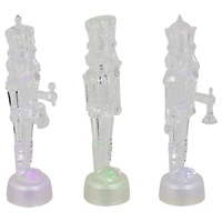 7.5" LED Icy Crystal Nutcracker Christmas Figurine Set