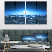 Designart - Night Flight above Clouds