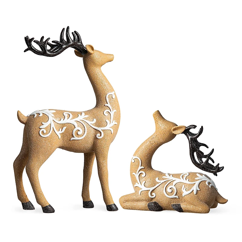 Glitzhome® Reindeer Table Décor Set