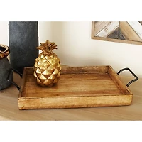 Rustic Brown Mango Wood Tray Set