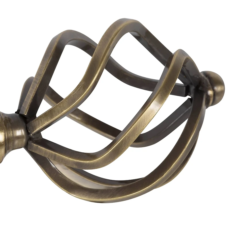 Home Details Antique Brass Royal Twist Curtain Holdback Set