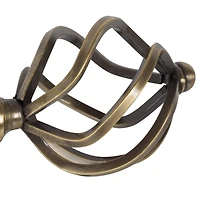 Home Details Antique Brass Royal Twist Curtain Holdback Set