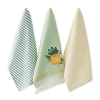 Sweet Pineapple Embellished Dishtowel (Set of 3)