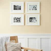 4 Pack Lifestyles 5" x 7" White Frames with Mat by Studio Décor®