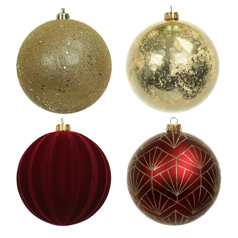 4 Pack 4.7" Berry Jolly Shatterproof Ball Ornaments by Ashland®