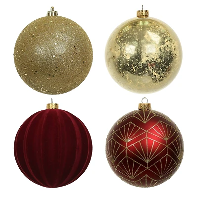 4 Pack 4.7" Berry Jolly Shatterproof Ball Ornaments by Ashland®