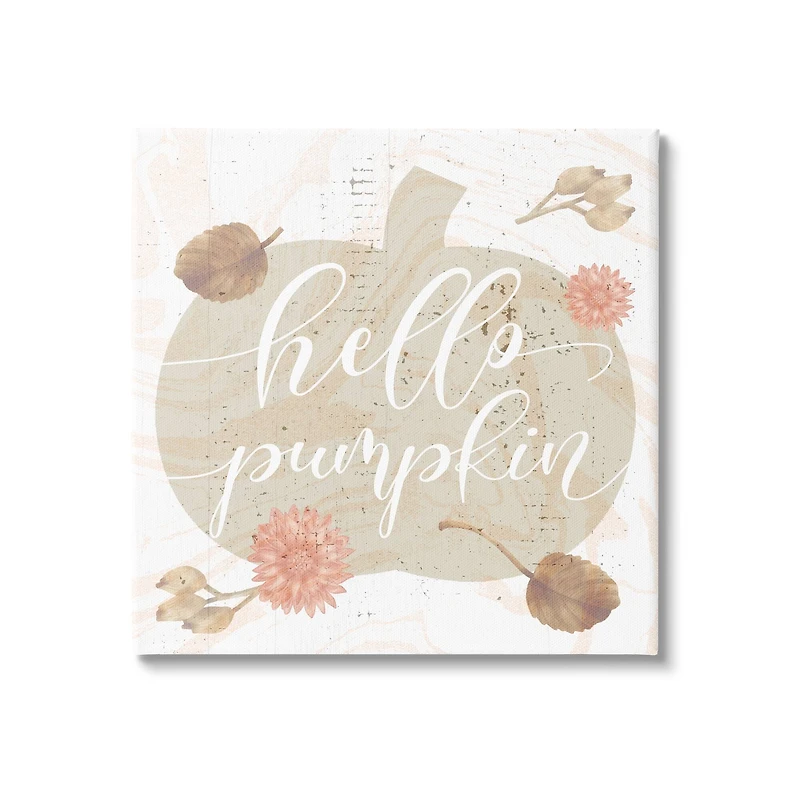 Stupell Industries Hello Pumpkin Autumn Harvest Canvas Wall Art