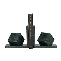 CosmoLiving by Cosmopolitan 6" Green Marble Orb Bookends Set