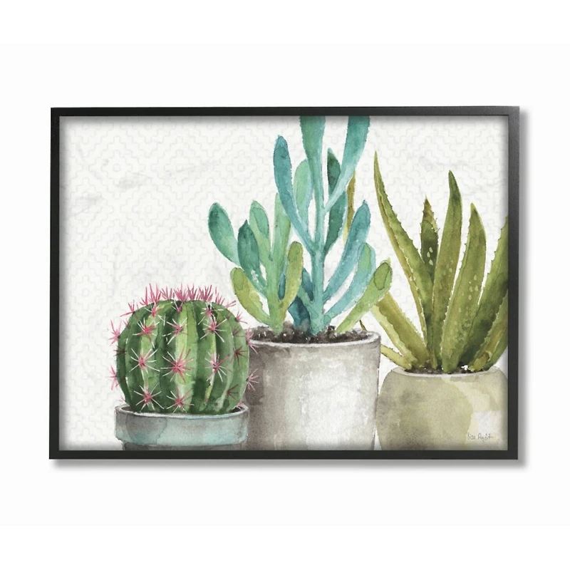 Stupell Industries Modern Succulents Framed Wall Print