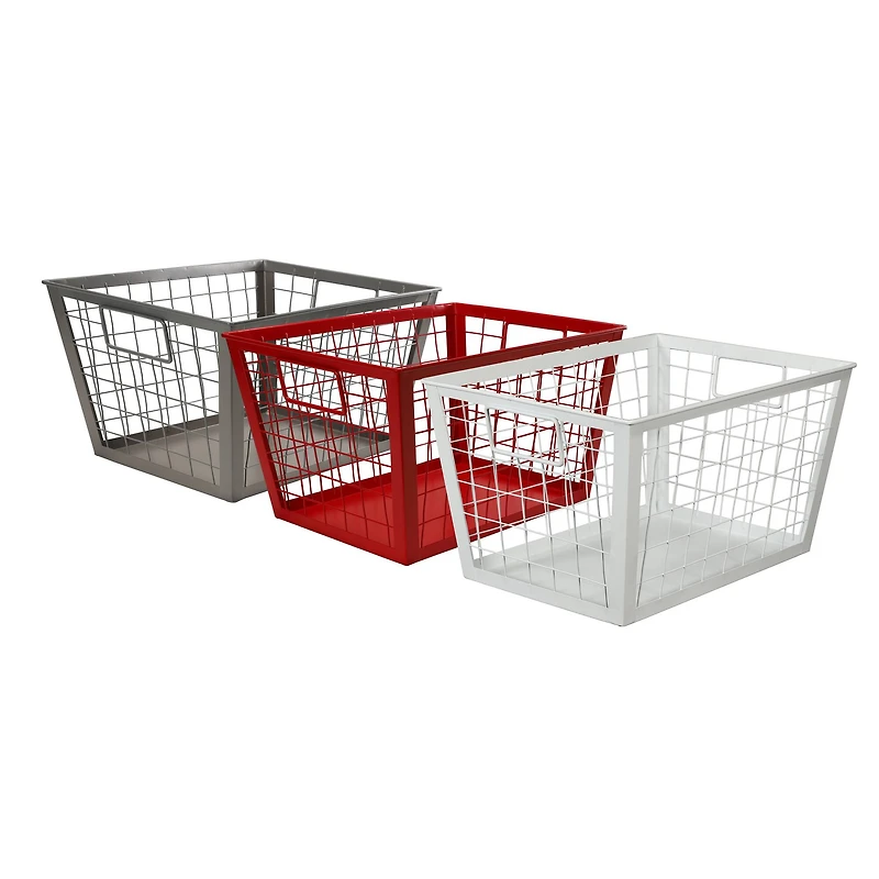12.5" Gray Wire Multifunctional Basket