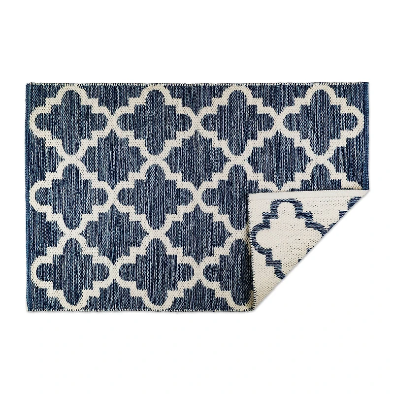 DII® Blue Lattice Hand-Loomed Rug, 2ft. x 3ft.