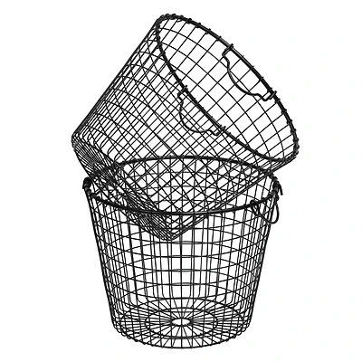 14" Stackable Metal Storage Baskets, 2ct.