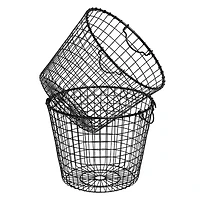14" Stackable Metal Storage Baskets, 2ct.