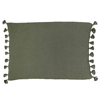 Hello Honey® Olive Green Knit Throw Blanket with Tassels