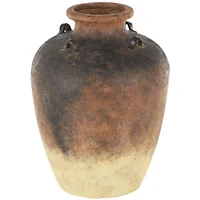 24.5" Copper Ombre Antique Textured Magnesium Oxide Amphora Vase