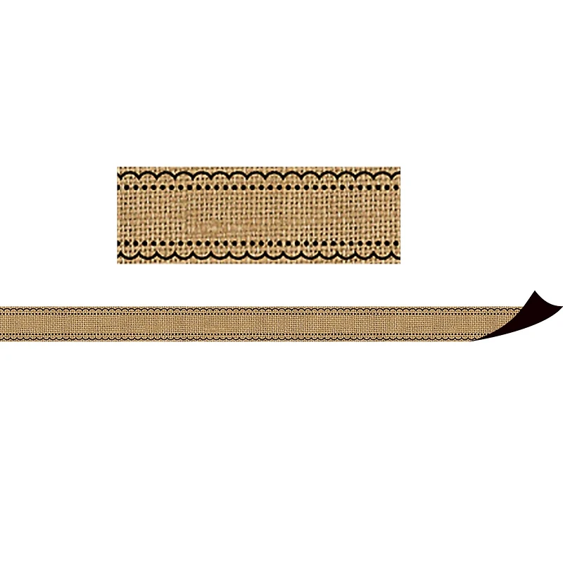 Teacher Created Resources Burlap Design Magnetic Border, 72ft.