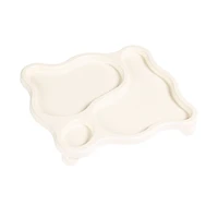 Hello Honey® White Decorative Footed Wood Tray with 3 Sections