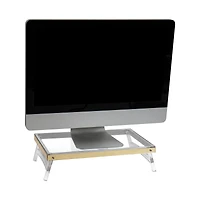 Mind Reader Cosmopolitan Collection Gold Foldable Monitor Stand
