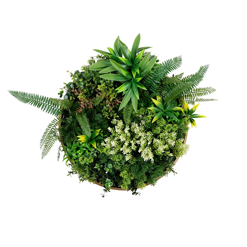 20" Framed Queensland Rainforest Artificial Living Wall Art Panel