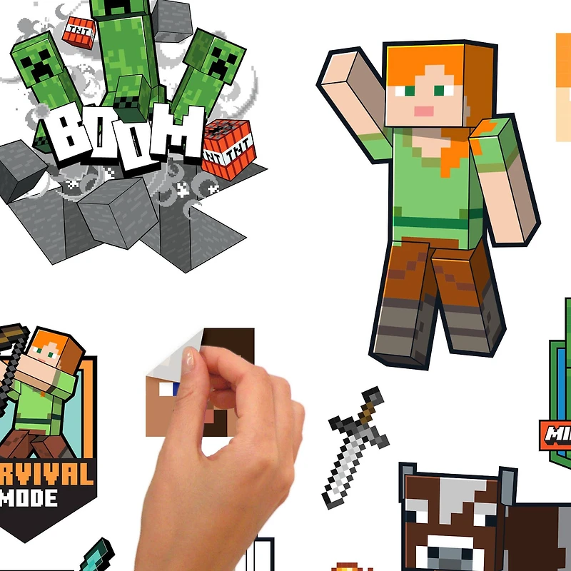 RoomMates Minecraft Characters Peel & Stick Wall Decals