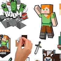 RoomMates Minecraft Characters Peel & Stick Wall Decals