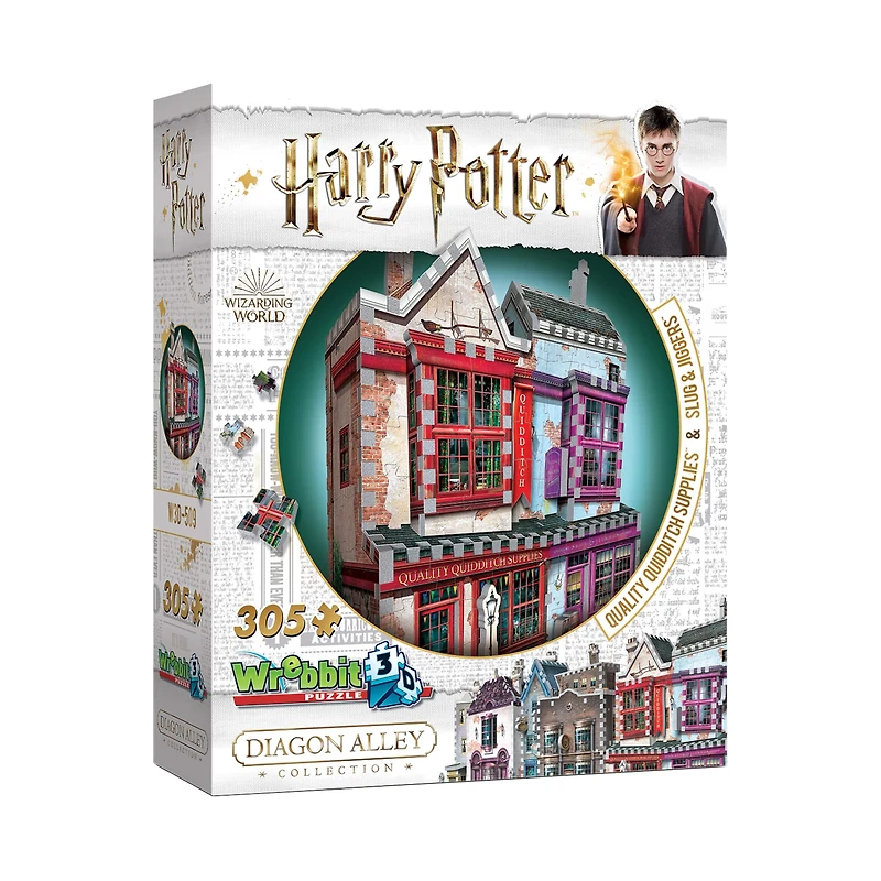 Harry Potter™ Diagon Alley Collection Quality Quidditch Supplies™ & Slugs & Jiggers™ 305 Piece 3D Puzzle