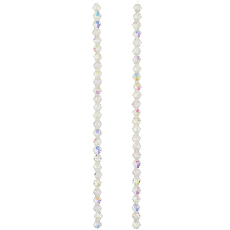 Crystal Faceted Glass Bicone Beads, 4mm by Bead Landing™
