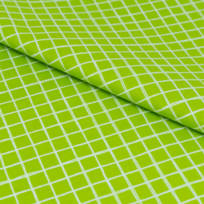 SINGER Green Plaid Cotton Fabric