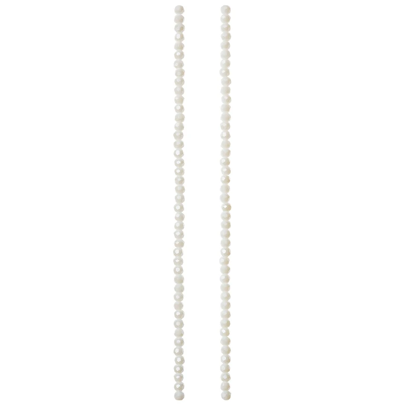 12 Pack: White Glass Round Beads, 3mm by Bead Landing™