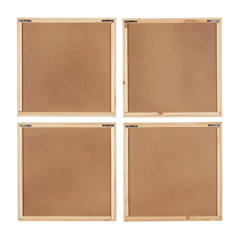 The Novogratz Brown Wood Geometric Wall Décor Set