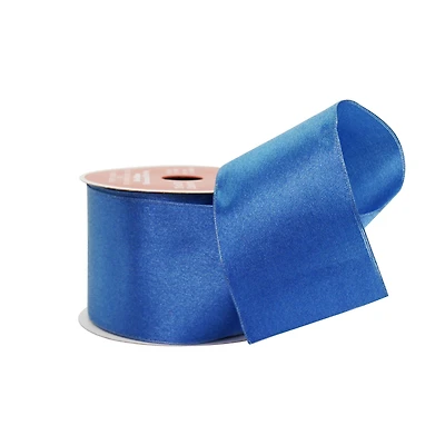 2.5" x 20ft. Navy Wired Satin Ribbon by Celebrate It®