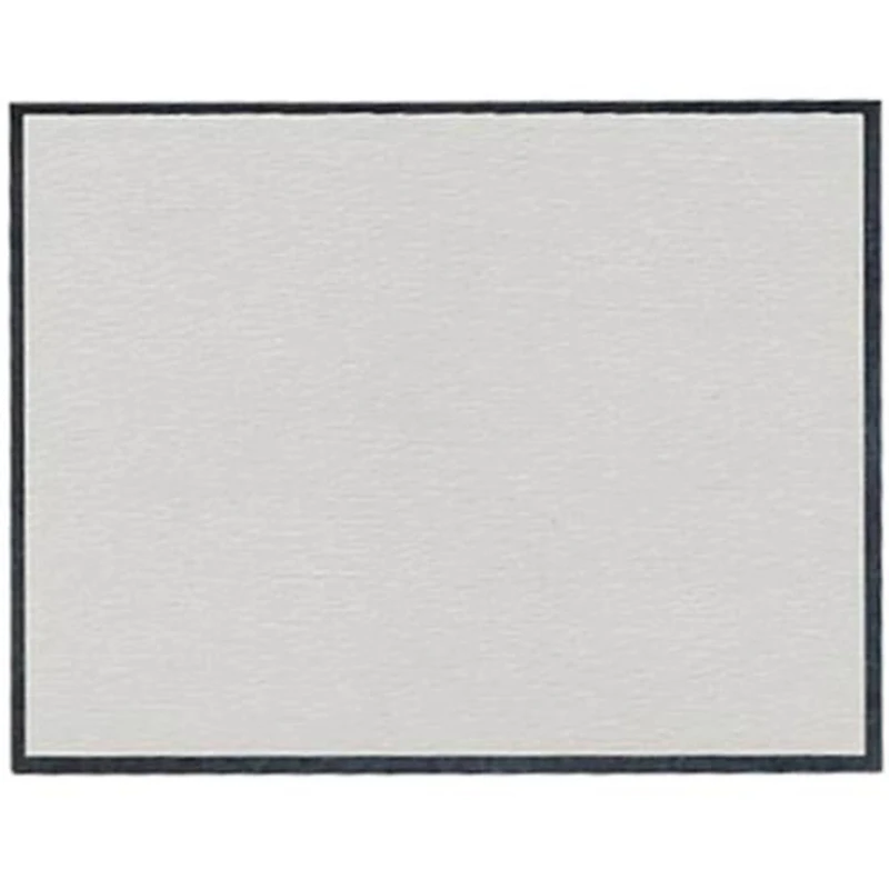 JAM Paper A2 Gray Linen with Silver Foil Trim Notecards