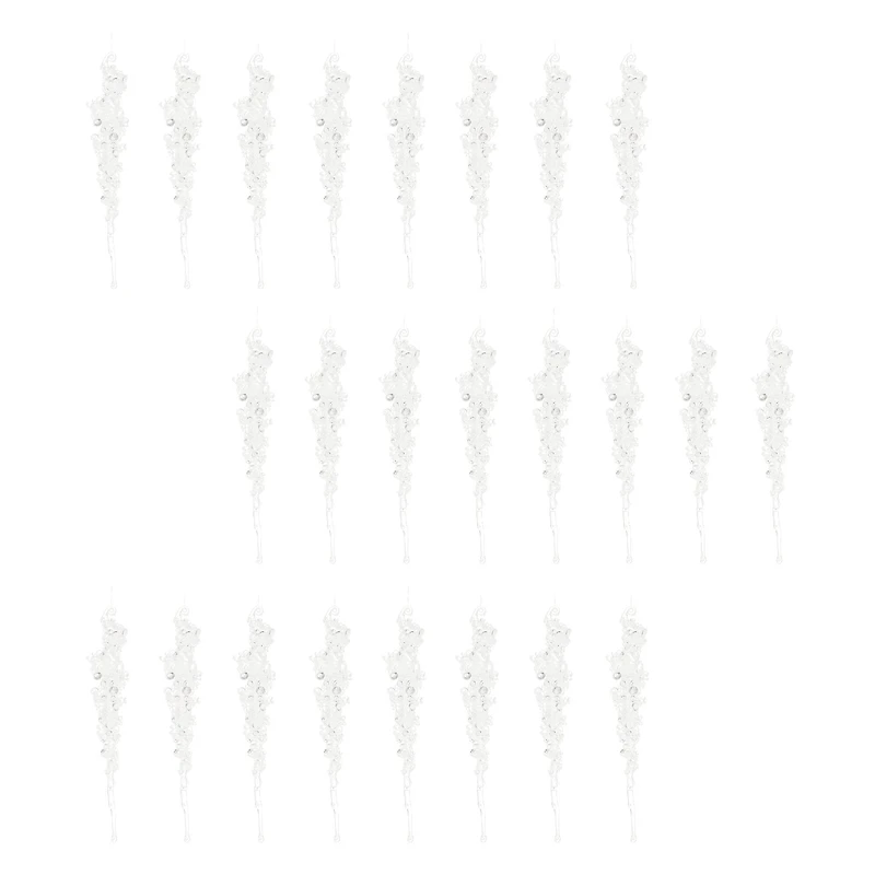 10.25" Glittered Icicle Drop Ornaments, 24ct.