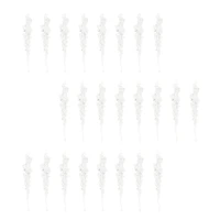 10.25" Glittered Icicle Drop Ornaments, 24ct.