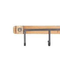 Brown Wood Eclectic Wall Hook